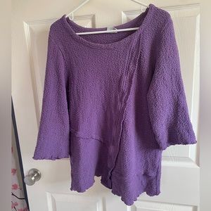 Women’s blouse, large purple. Color me cotton.